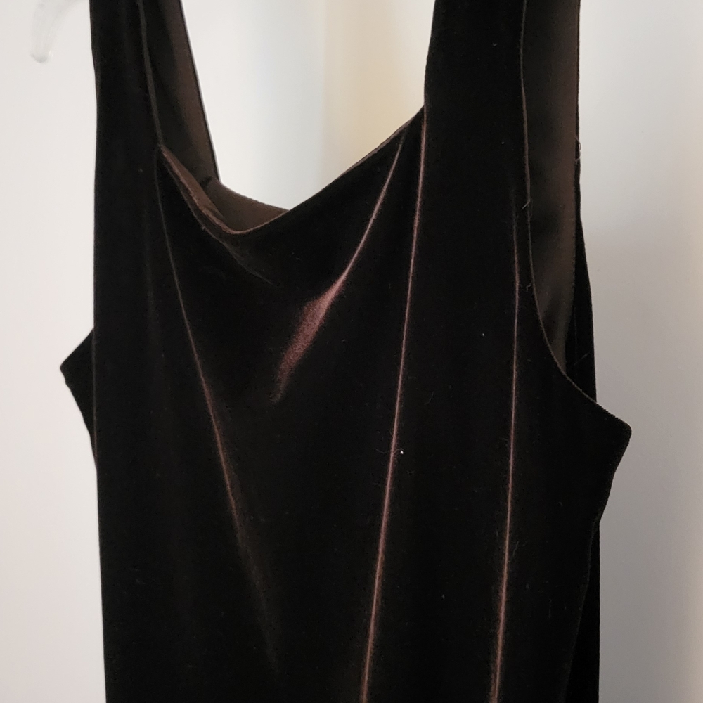 Rhapsody Deep Brown Velvet Stretch Maxi Dress